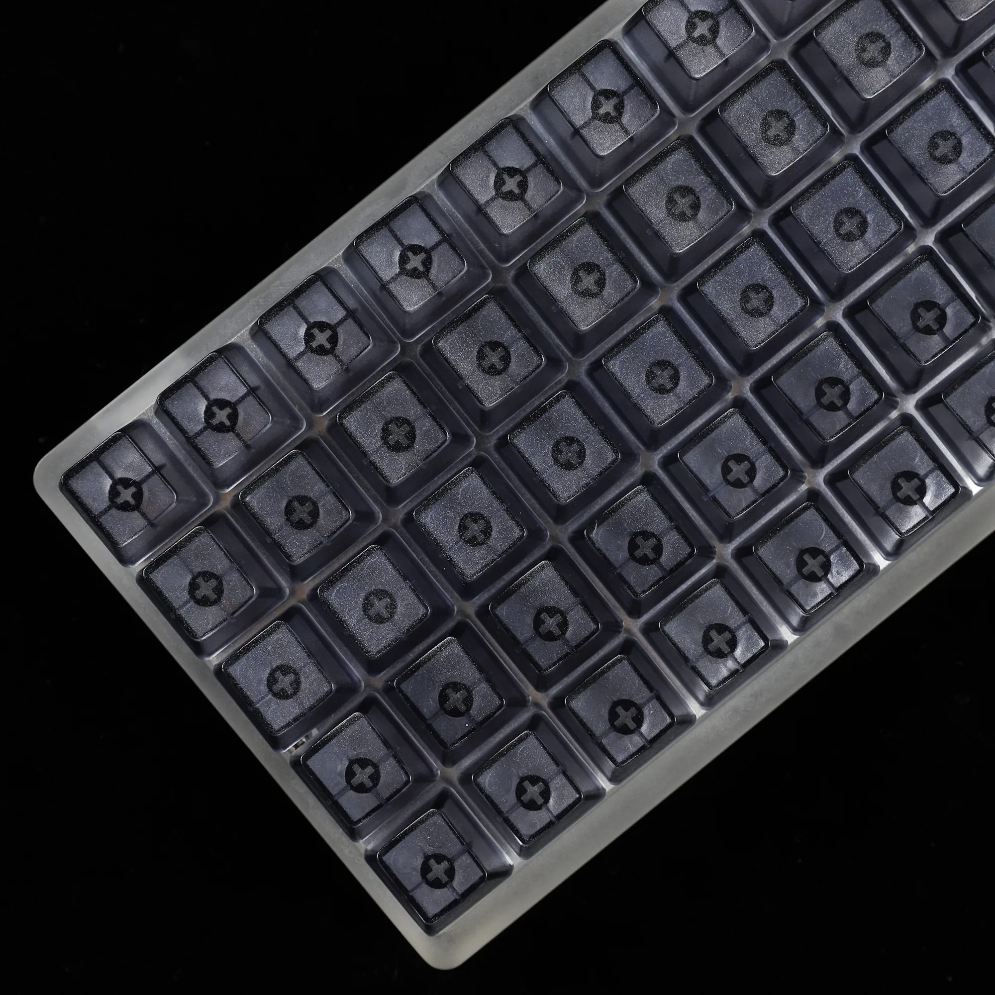 brilho branco claro preto dos keycaps do abs da névoa através do perfil do oem para teclado preônico planck do teclado mx da disposição de orthoolinear