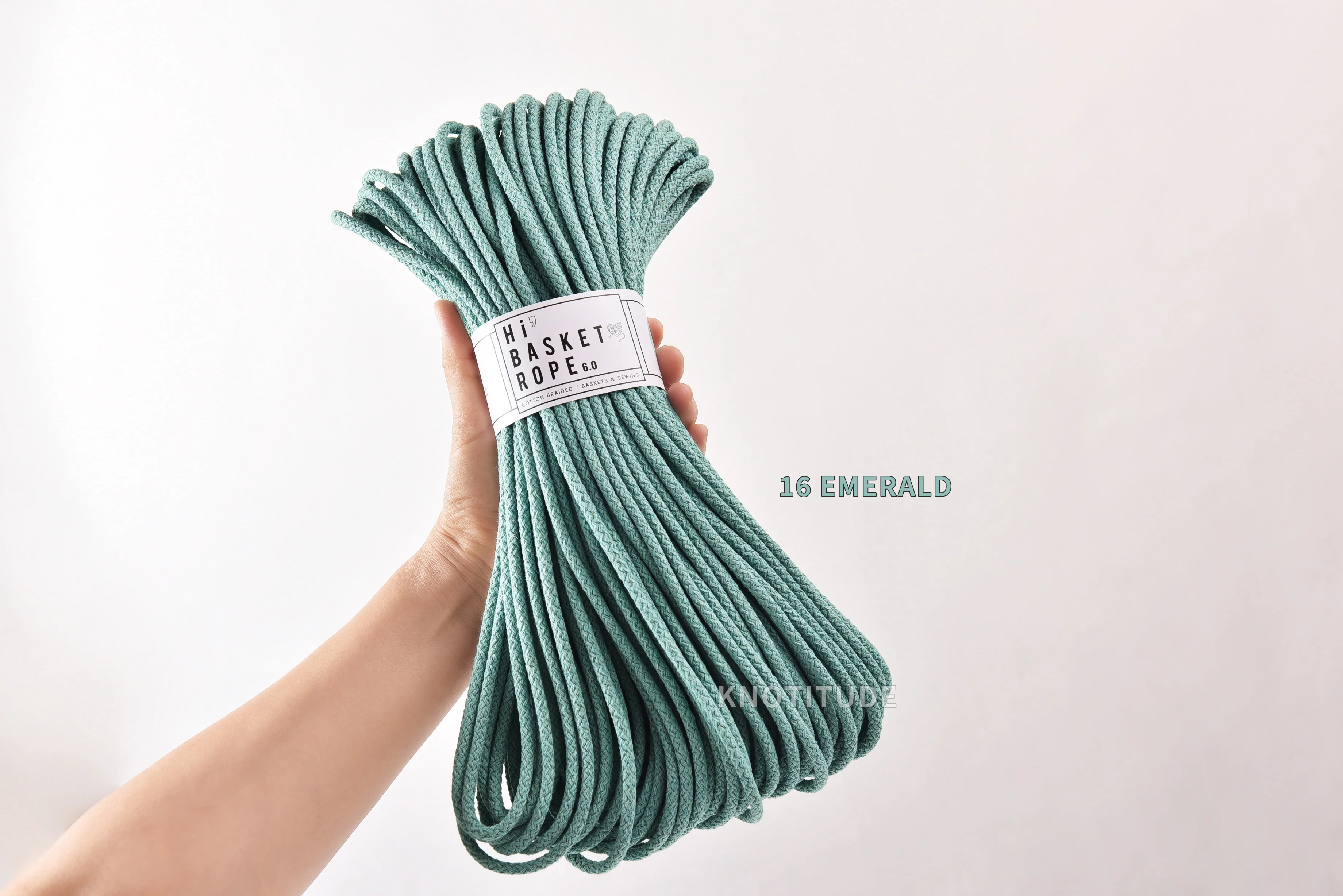 KNOTITUDE 5.5mm Basket Sewing Cotton Rope 55yard Macrame Rope  Thick Sewing Cord For Basket Making Rug sewing and Bucket Sewing. 2