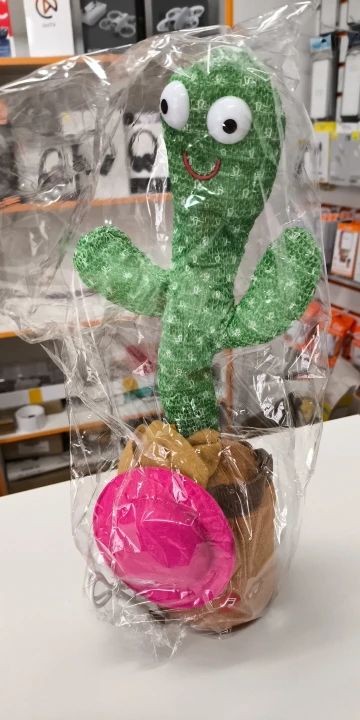 Kit 1/2 Cacto Dançante e Falante Interativo Recarregavel Reproduz Voz, Música, Dança, Luzes, Pelúcia Boneco Brinquedo+cabo photo review