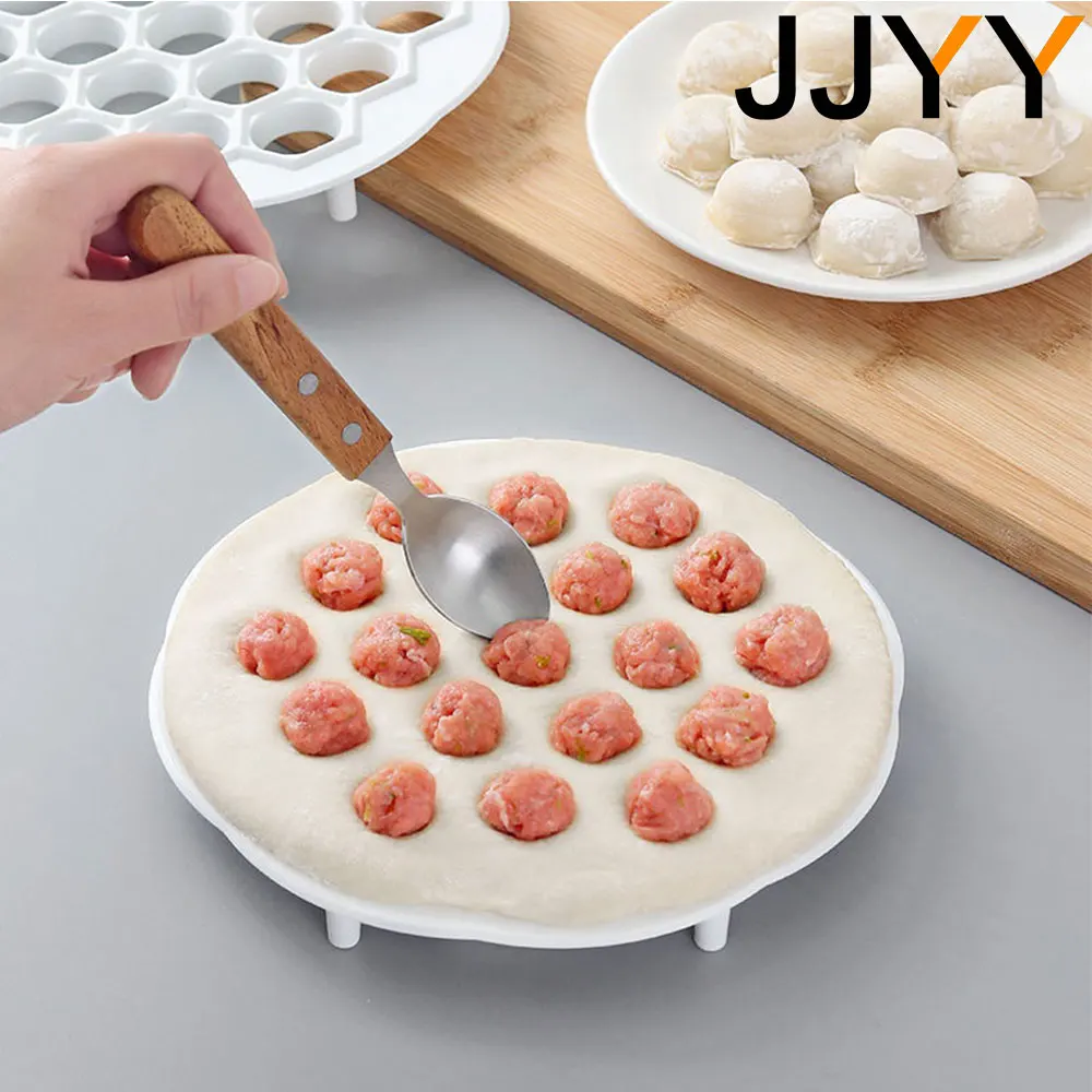 JJYY 19 Holes Dumpling Maker Dough Press Ravioli Making Mould Dumpling Mold DIY Maker Dumpling Pelmeni Mold