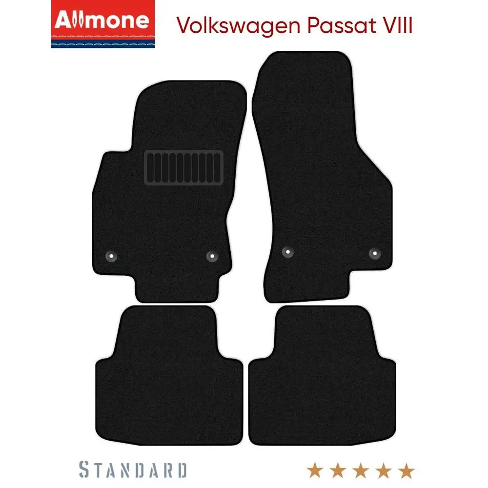Textile Mats Car Allmone For Volkswagen Passat Viii (b8, B8.5) 2014n