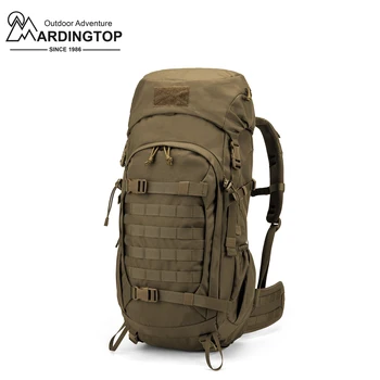 Mardingtop 몰리 하이킹 내부 프레임 배낭, 캠핑 부시크래프트 군사 레인 커버 포함, 50L