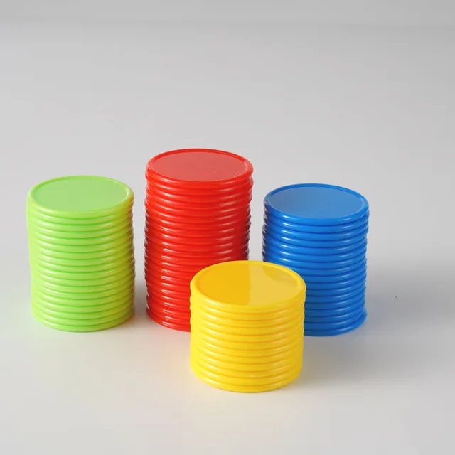 Lot De 180 Jetons De Bingo/poker En Acrylique - 6 Couleurs Vives (jaune, Vert, Orange, Bleu, Rouge, Violet)