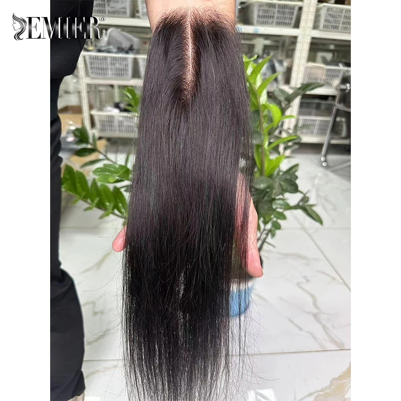 Straight Hair Kim Closure 2x6 HD Lace Middle Part Swiss Lace Human Hair Closure For Women Brazilian Remy piece