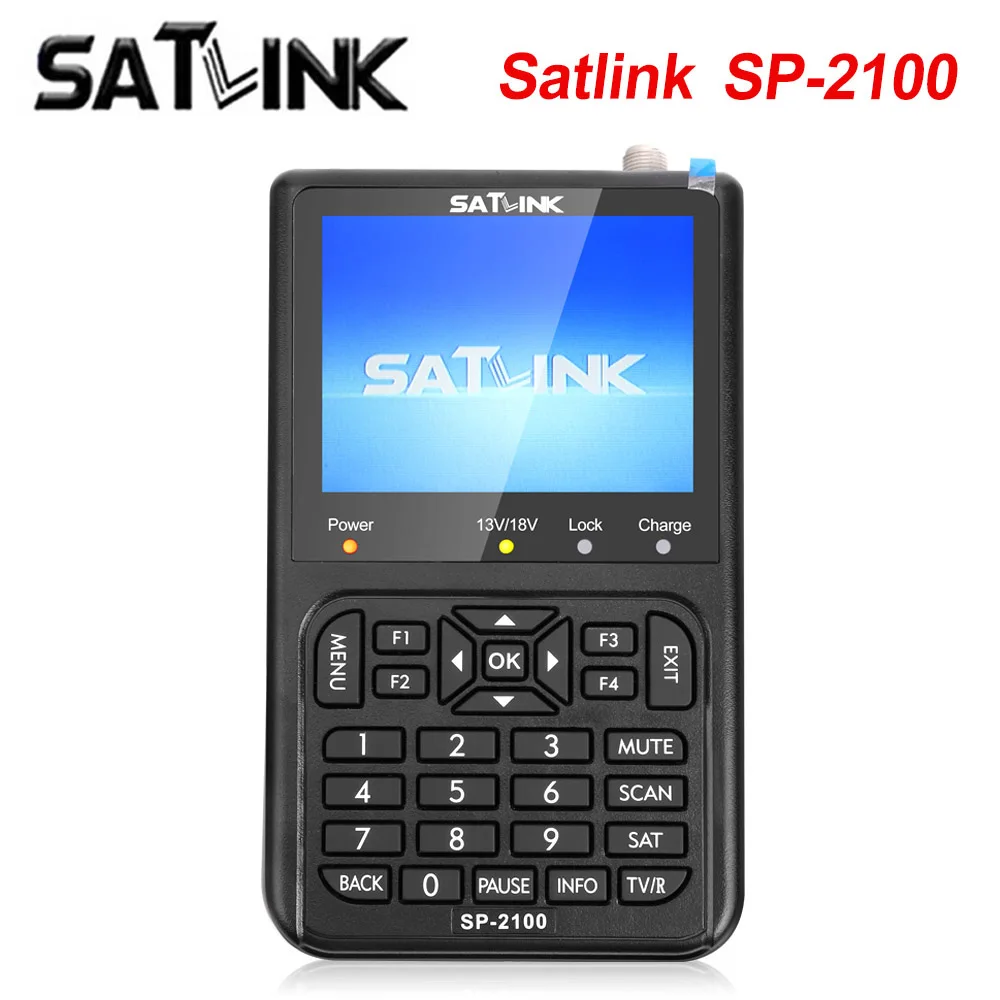 Original SATLINK SP-2100 HD DVB-S/S2 and MPEG-2/4 Digital Satellite Signal Finder Meter with 3.5 Inches LCD Color Screen original satlink ws 6933 sat finder dvbs s2 hd digital satellite receiver satfinder meter