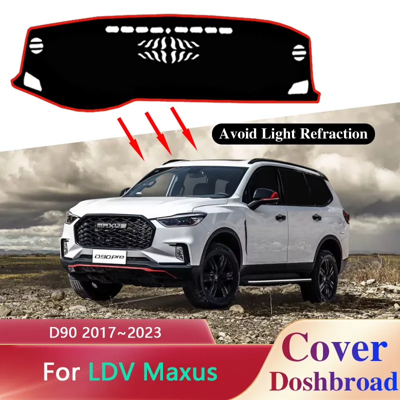 

Коврик для приборной панели коврик для приборной панели для LDV Maxus D90 Pro 2017 ~ 2023 2018 2019 2020 2021 2022 Противоскользящий противогрязный коврик для приборной панели аксессуары от солнца