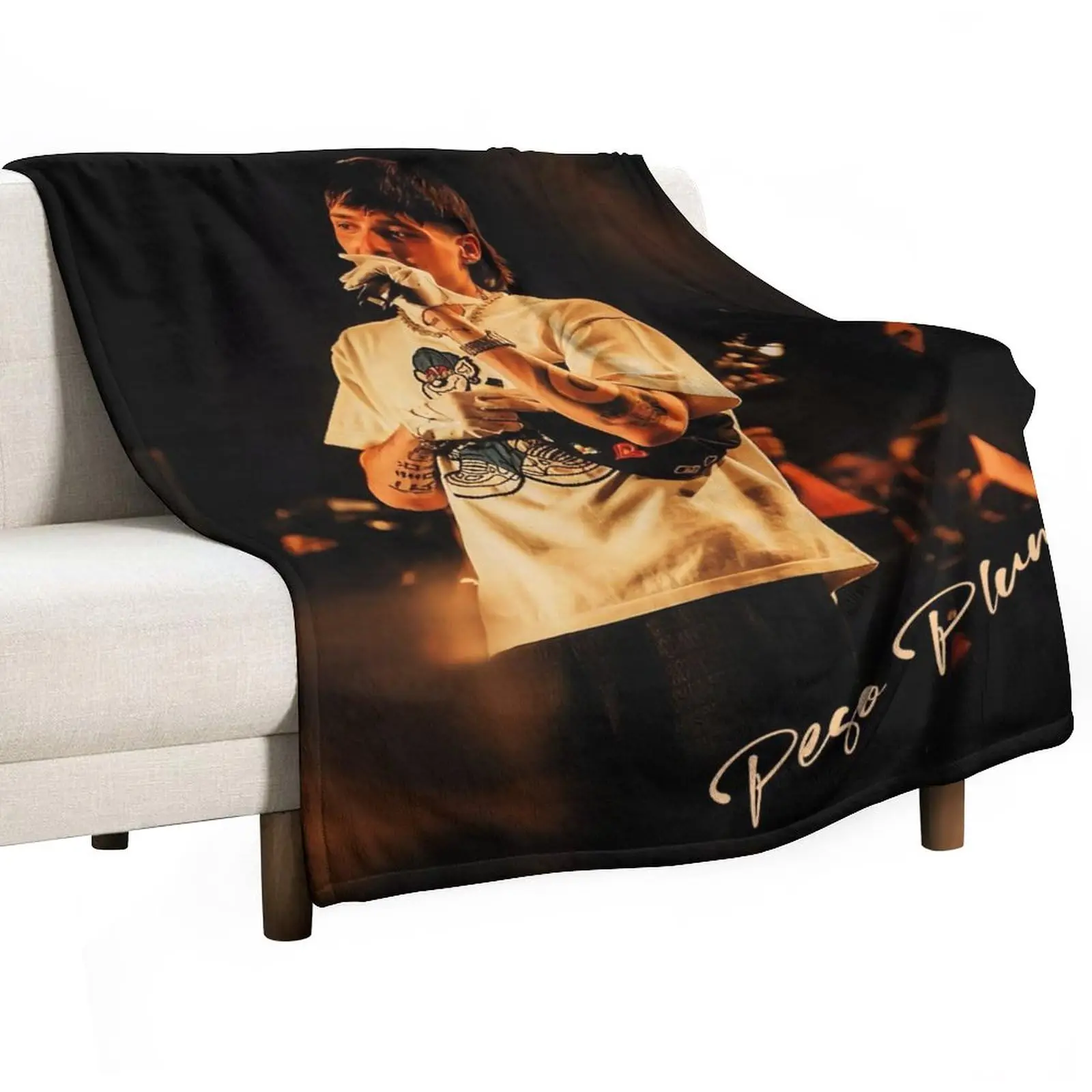 

Peso Pluma Music Blanket Flannel Awesome Breathable Throw Blanket for Bed Sofa Textile Decor