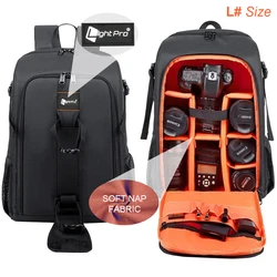 Large Capacity Waterproof Camera Backpack with Rain Cover and Tripod Holder (Orange)