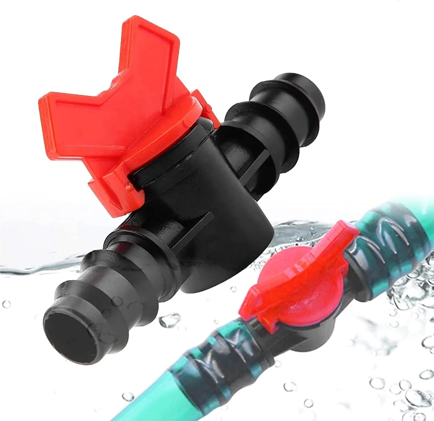 Válvula do interruptor da irrigação do gotejamento para a tubulação de irrigação de 16mm, bloco do stopcock 25 pces.