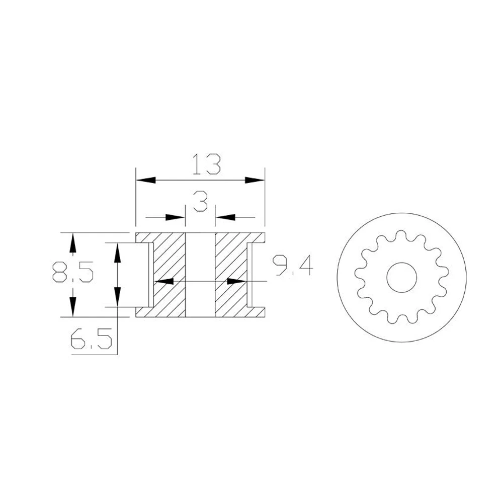 GT2 Idler Timing Pulley Driven Wheel 5Pcs Bearings 16/20 Tooth Wheel Bore 3/5mm Teeth Width 6/10mm 3D Printer