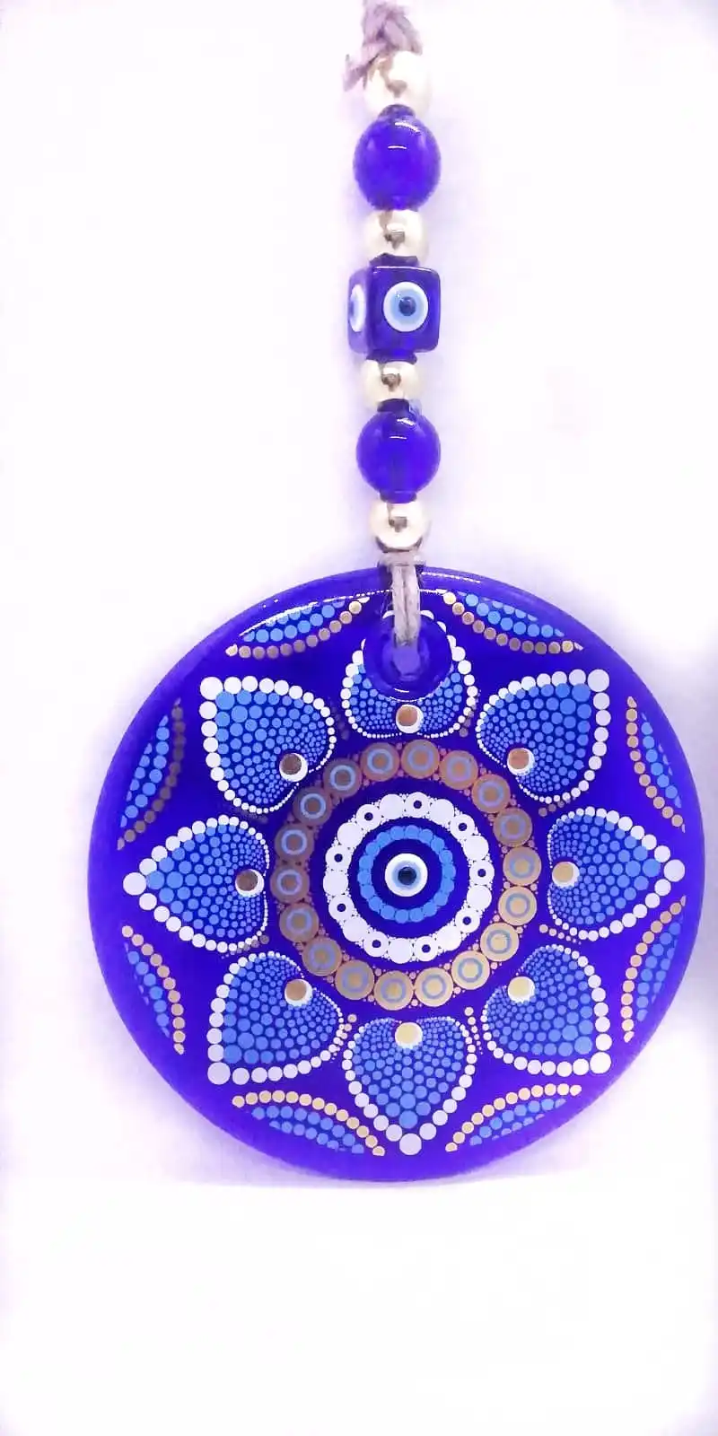 

Glass Turkish Blue Evil Eye Wall Hanger Big Size Good Luck Charm
