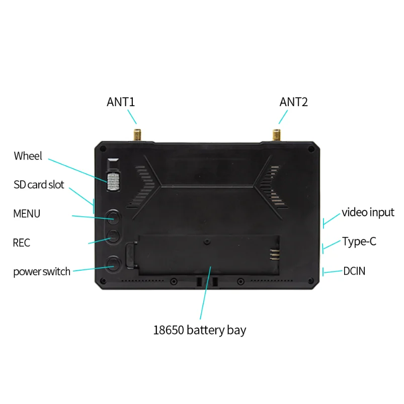 SKYZONE M5 M5F 5.8G 48CH 5 Inch FPV Monitor FOV 50° with DVR LCD 800*480 Video Screen with 5.8Ghz 48 CH SteadyView Receiver thumbnail 3