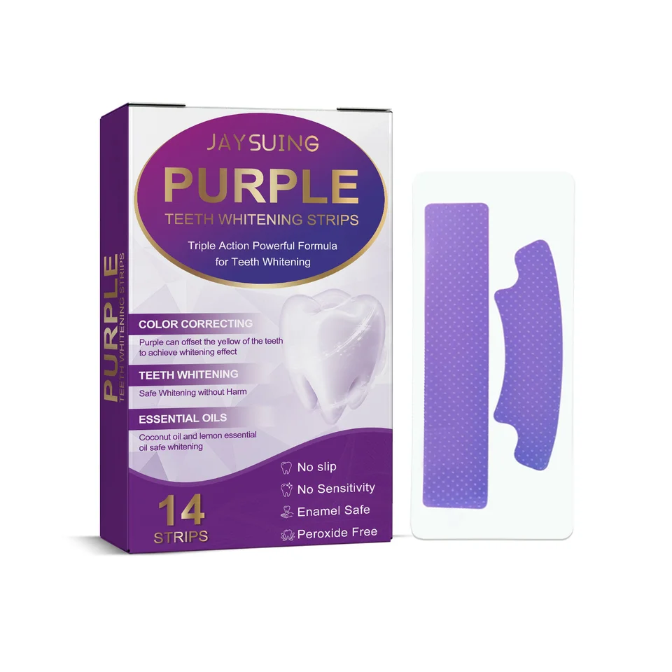 Purple Whitening Teeth Strips for Bright Smile