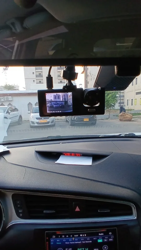 Dash Cam W/ IR Night Vision Loop Recording & 2" IPS Screen 1080P 3 Camera ， DVR recorder, video recorder, Vehicle DVR photo review