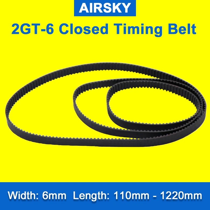 Closed Loop Rubber GT2 Timing Belt 2GT6 3D Print Part For UM2
