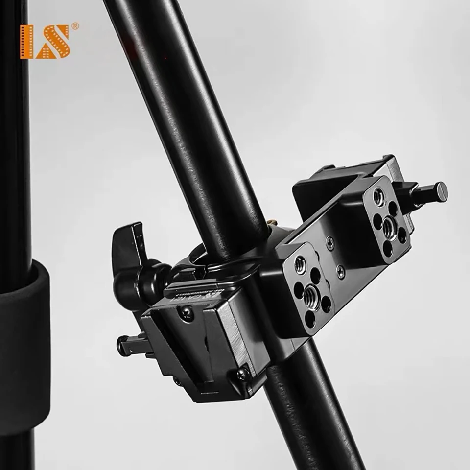 LS CA119/CA120/CA121 Light Stand Tube Clamp Light Stand Clamp to Secure V-mount Battery SLR Monitor