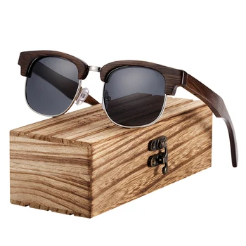 BARCUR Wood Polarized Sunglasses Bamboo Wooden Sunglasses Beach Oculos de sol 2