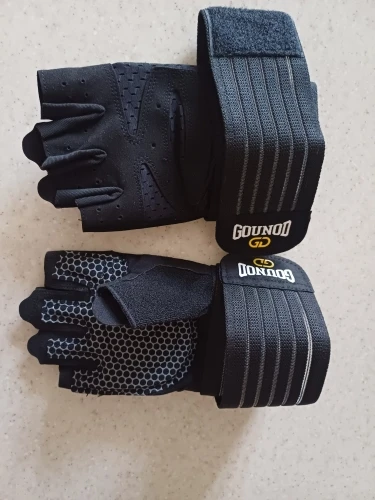 GOUNOD Weightlifting Gloves Wristband Support Breathable Anti-Slip Sports Gym Gloves photo review