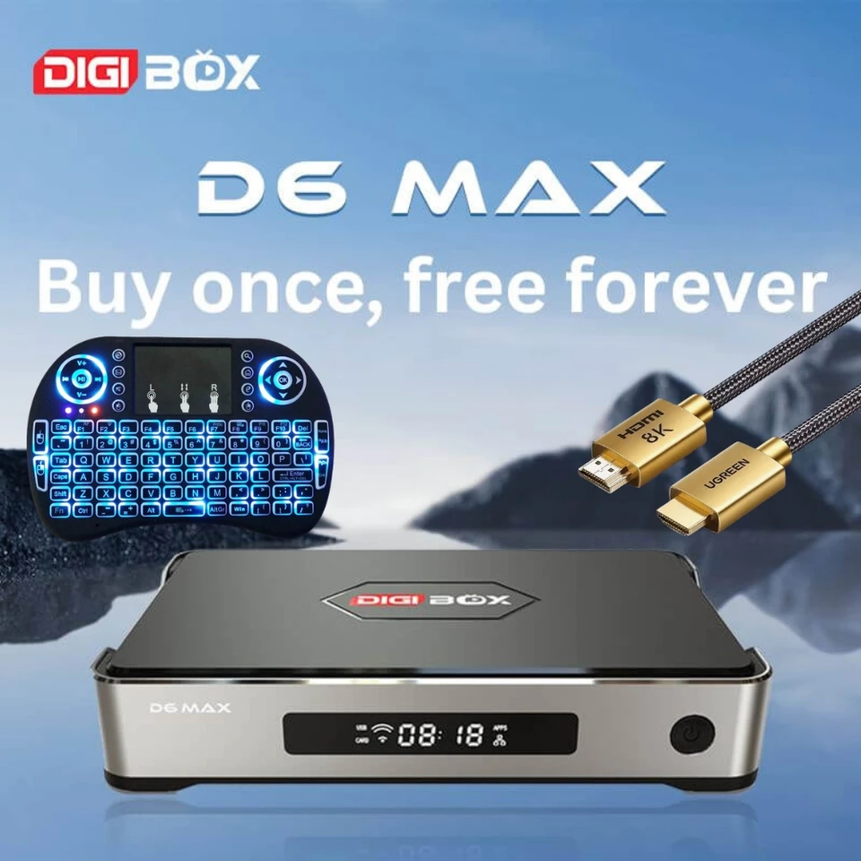 Genuine] DIGIBOX D6 MAX Android TV Box Hot Sell in Japan,USA