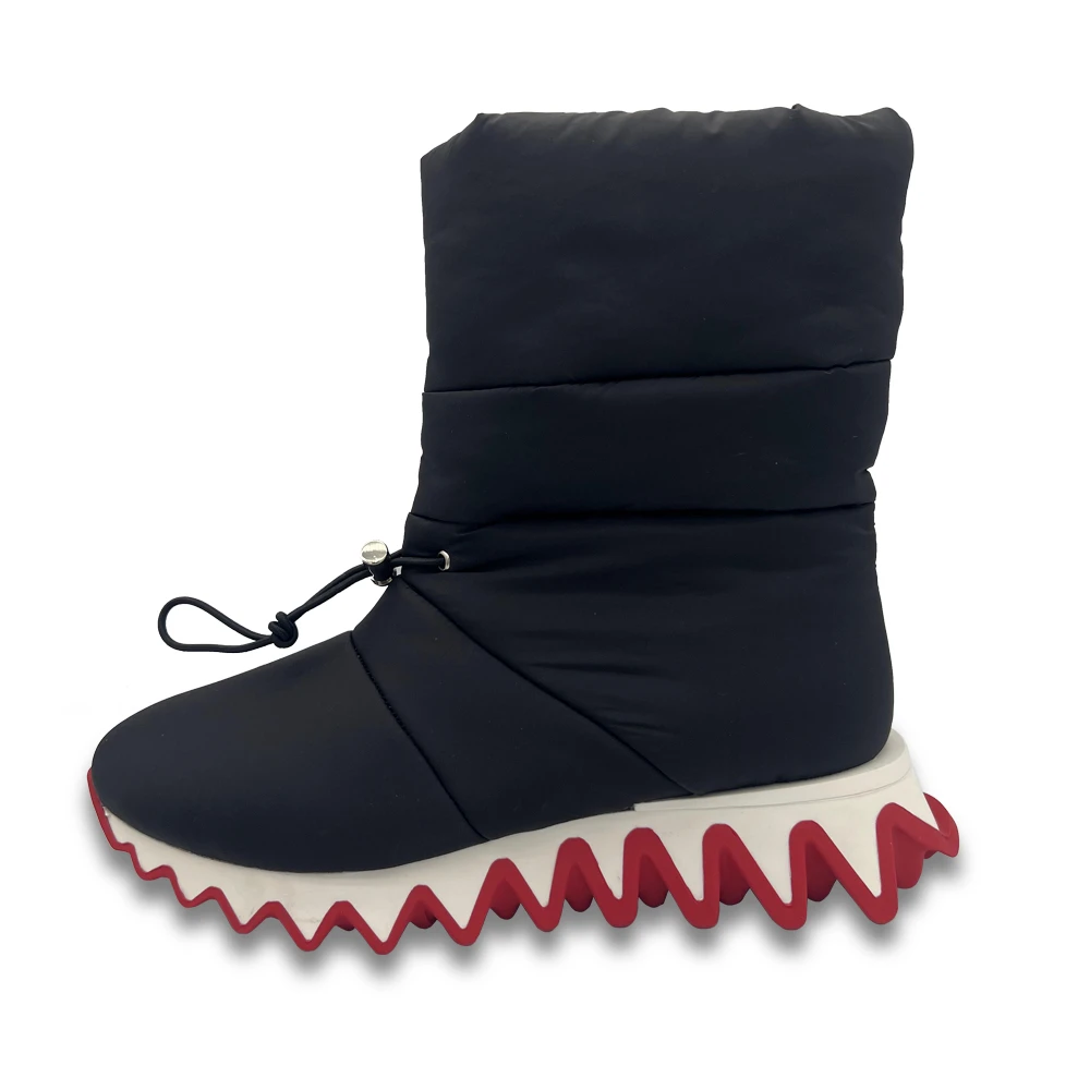 Bottes De Neige Femme De Luxe Bottes de neige à lacets et bout rond pour homme et femme, chaussures à  semelle épaisse, antidérapantes, de luxe, à la mode, hiver | AliExpress