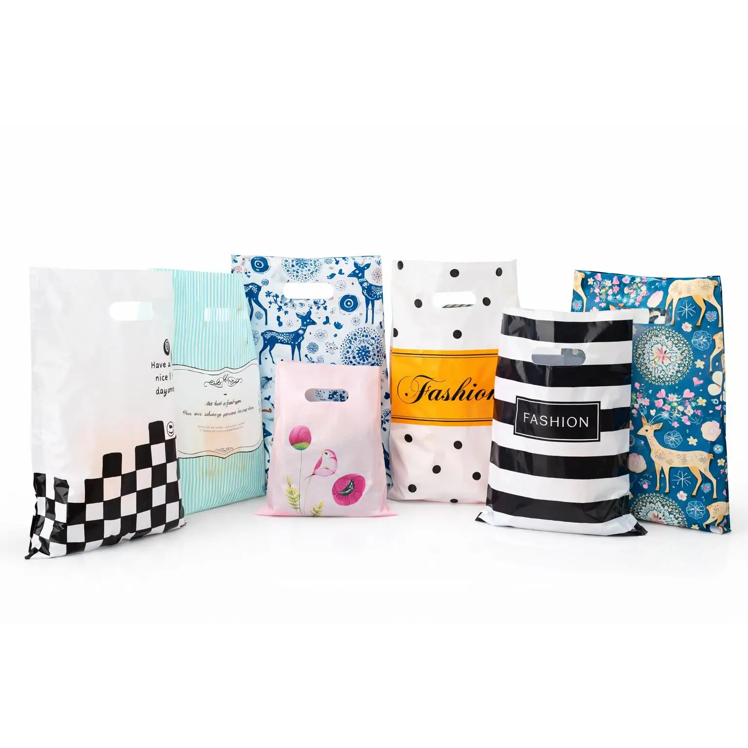 100 Bolsa Boutique Polipapel Decorada Regalo Diseño 25x35