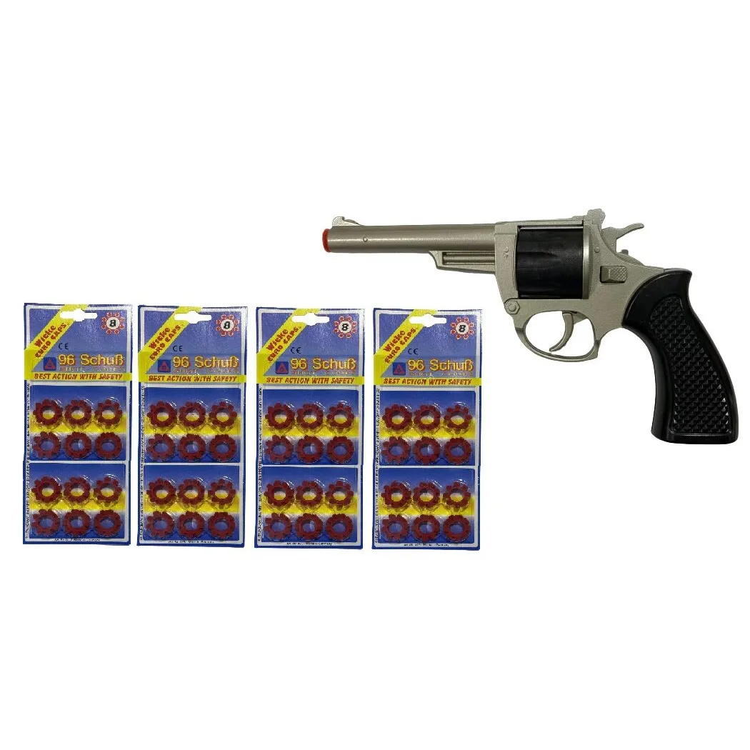 PISTOLA METALICA FULMINANTES, 8 tipos, Revolver, metalico del