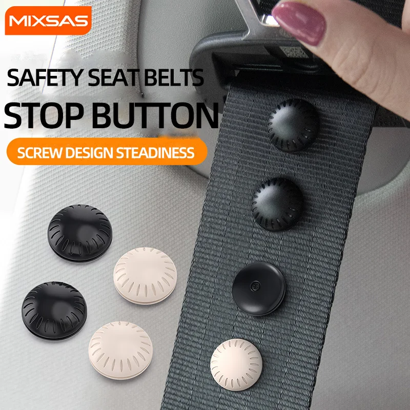 MIXSAS-Bouchon de ceinture de sécurité en alliage PC pour voiture, butée de  limite d'espacement de ceinture de véhicule, retenue de boutons anti-ald,  outils automobiles, nouvelle structure 310