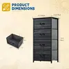 4-Drawer Fabric Dresser, Sturdy Steel Frame, Wooden Top, Easy Pull Fabric Bins, Ideal for Bedroom, Closet, or Living Room 3