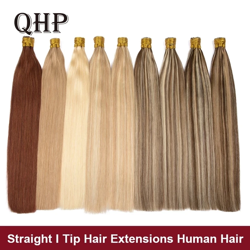 Hair Extensions 50pcs/Set Straight Machine Made I Tip Remy Human Hair