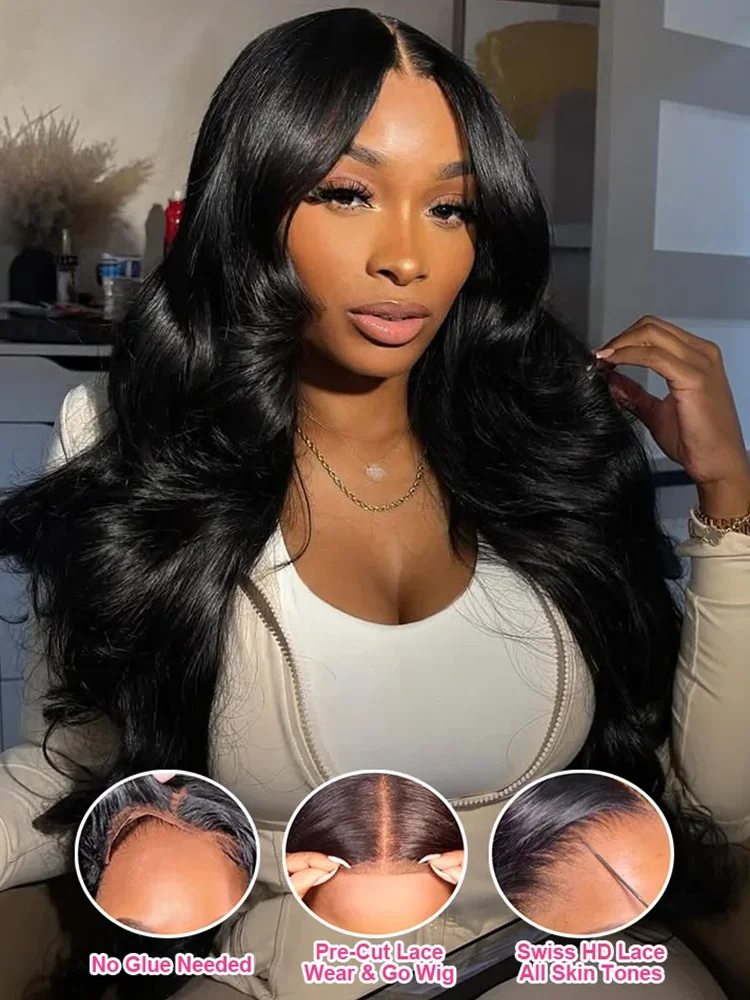 40 Inch Body Wave Human Hair Wigs 13x4 13x6 HD Tranaparent Lace Fronal Wig Human Hair Remy Glueless Wig Human Hair Wear And Go