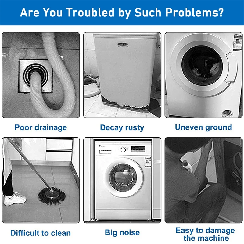 1/4PCS Washing Machine Foot Pad Shockproof Foot Pad Bracket Mute Anti-Slip Rubber Leg Refrigerator Base Furniture Bas