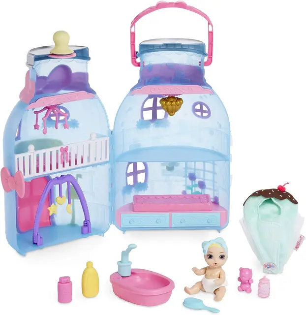 Original Baby Born Surprise Baby Bottle House With 20+ Surprises Girl Toy Birthday Gift Doll House Sets Children Toys Surprise 5