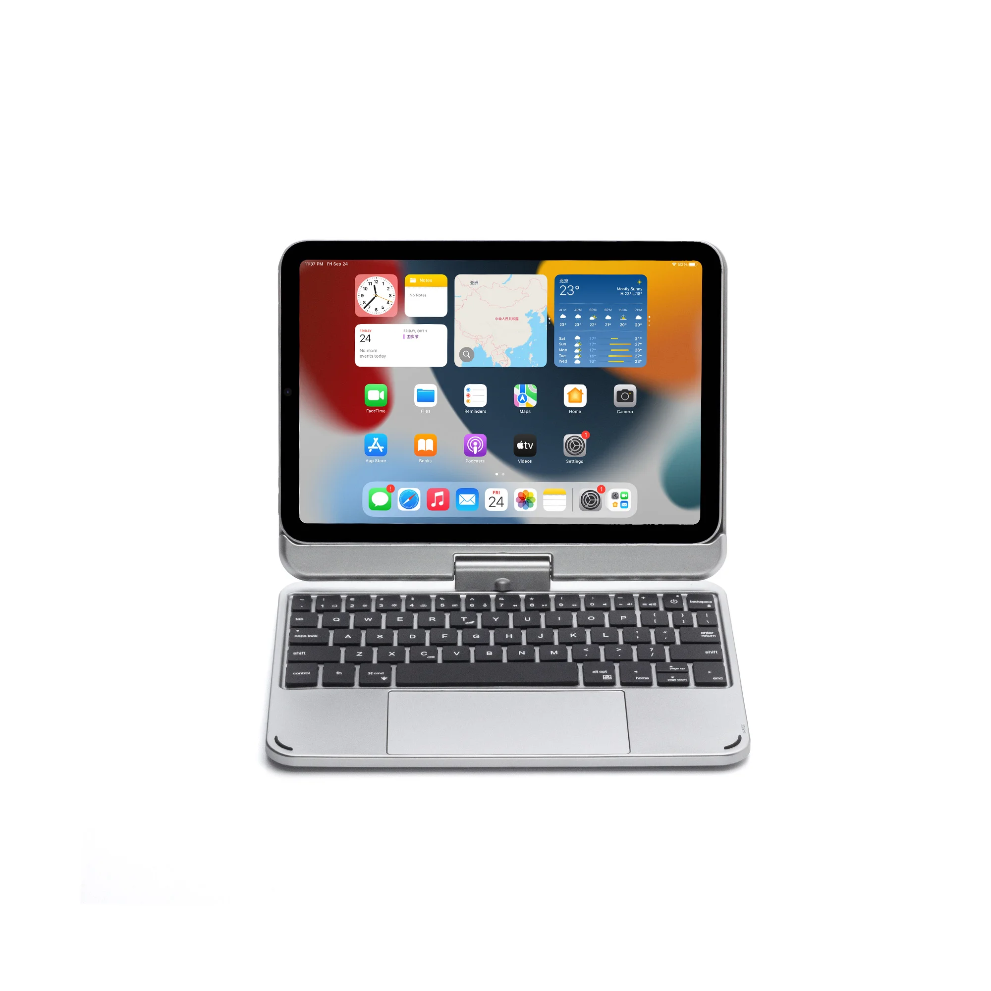 Doqo回転式iPad Mini 第7/6世代対応 マグネット式キーボード