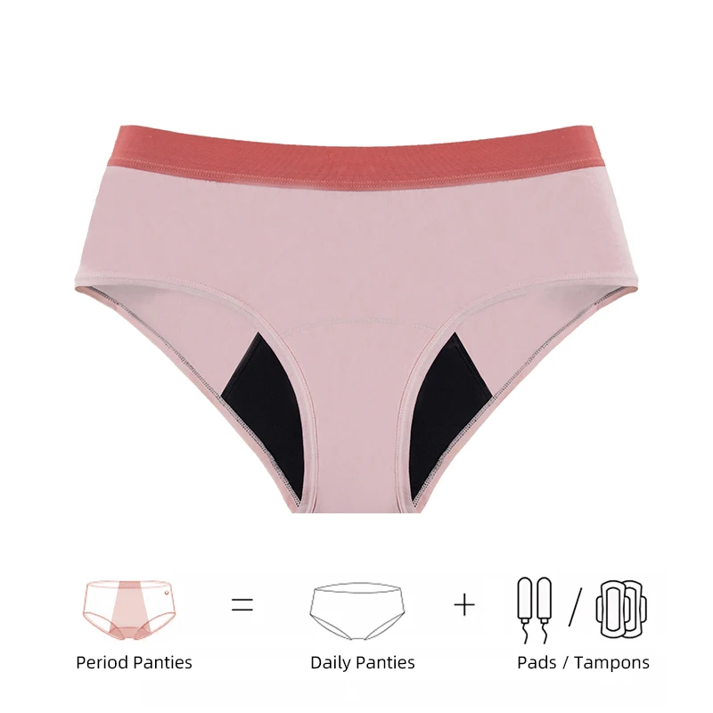 Macaron Color Teenagers Menstrual Panties 4-Layer Leak Proof Moderate Absorption Physiological Reusable Women Period Underwear 5