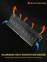 Kimdoole DDR4/DDR5 Aluminum Alloy Memory RAM Cooler Cooling Heatsink Cooling Vest for PC RAM PC Game Overclock Cooler for Ram - Image 2