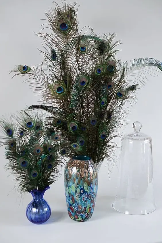 50 Plumes De Paon Blanches Naturelles - Longueur 25-30 Cm, Décoration Mariage, Costumes