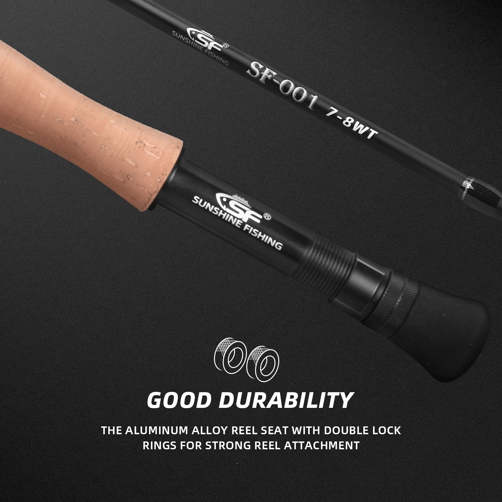 SF Fly Fishing Rod with Straight Rod Bag 4 Piece 7.6FT 9FT 3/4/5/6