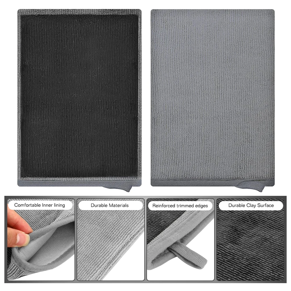 2-IN-1 Car Clay Mitt Auto Washing Gloves Car Detailing Clean Cloth Polish Mitt