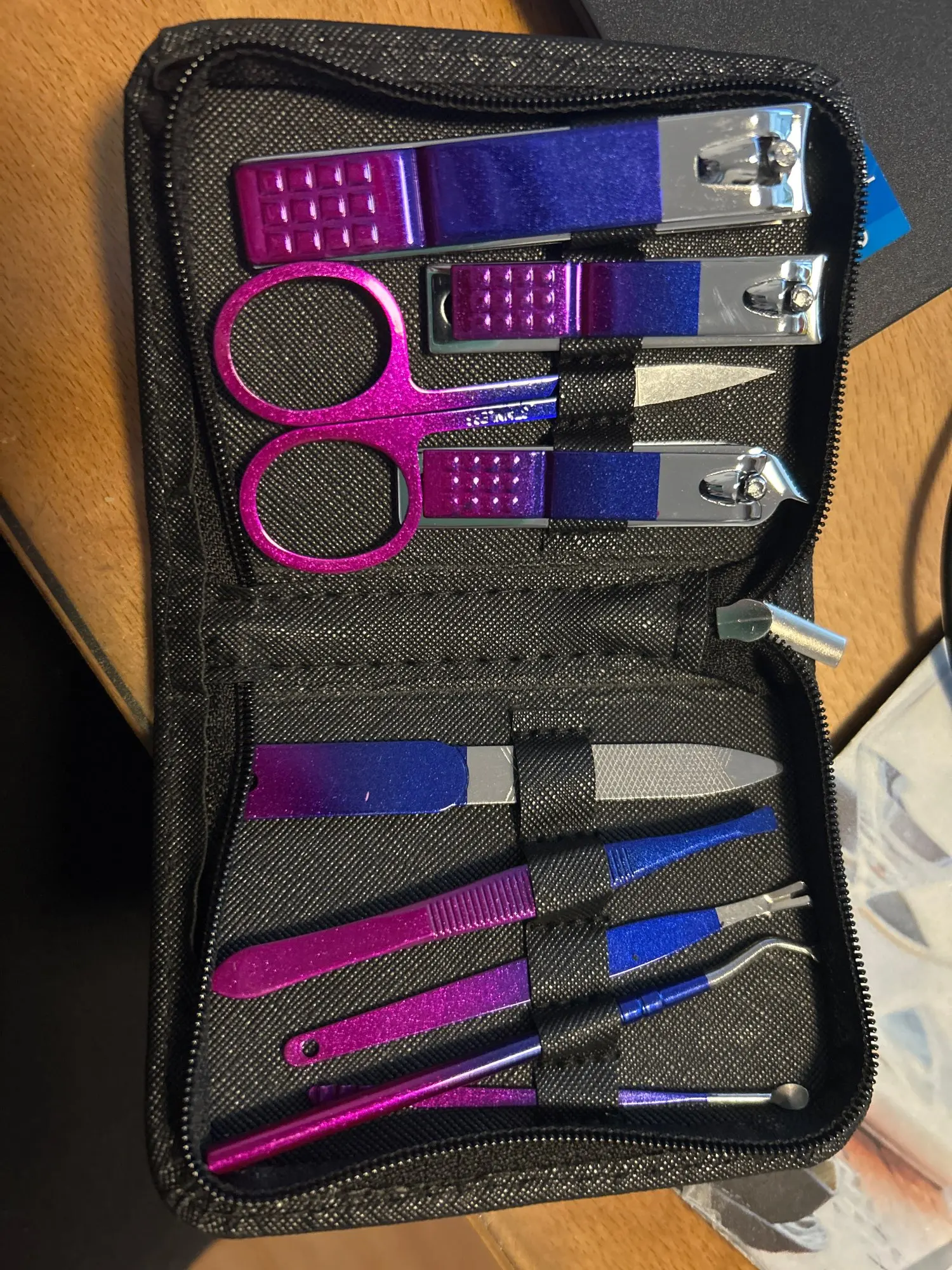 9-18pcs Set Professional Stainless Steel Manicure & Pedicure Kit Precision Nail Care with Travel Case with Nail Clipper Scissor photo review