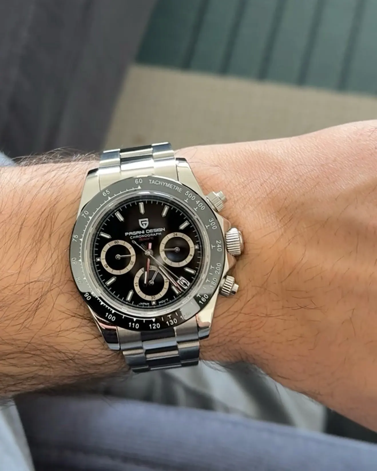 40mm New V2 PAGANI DESIGN Men's Quartz Watches Sapphire Retro Chronograph photo review