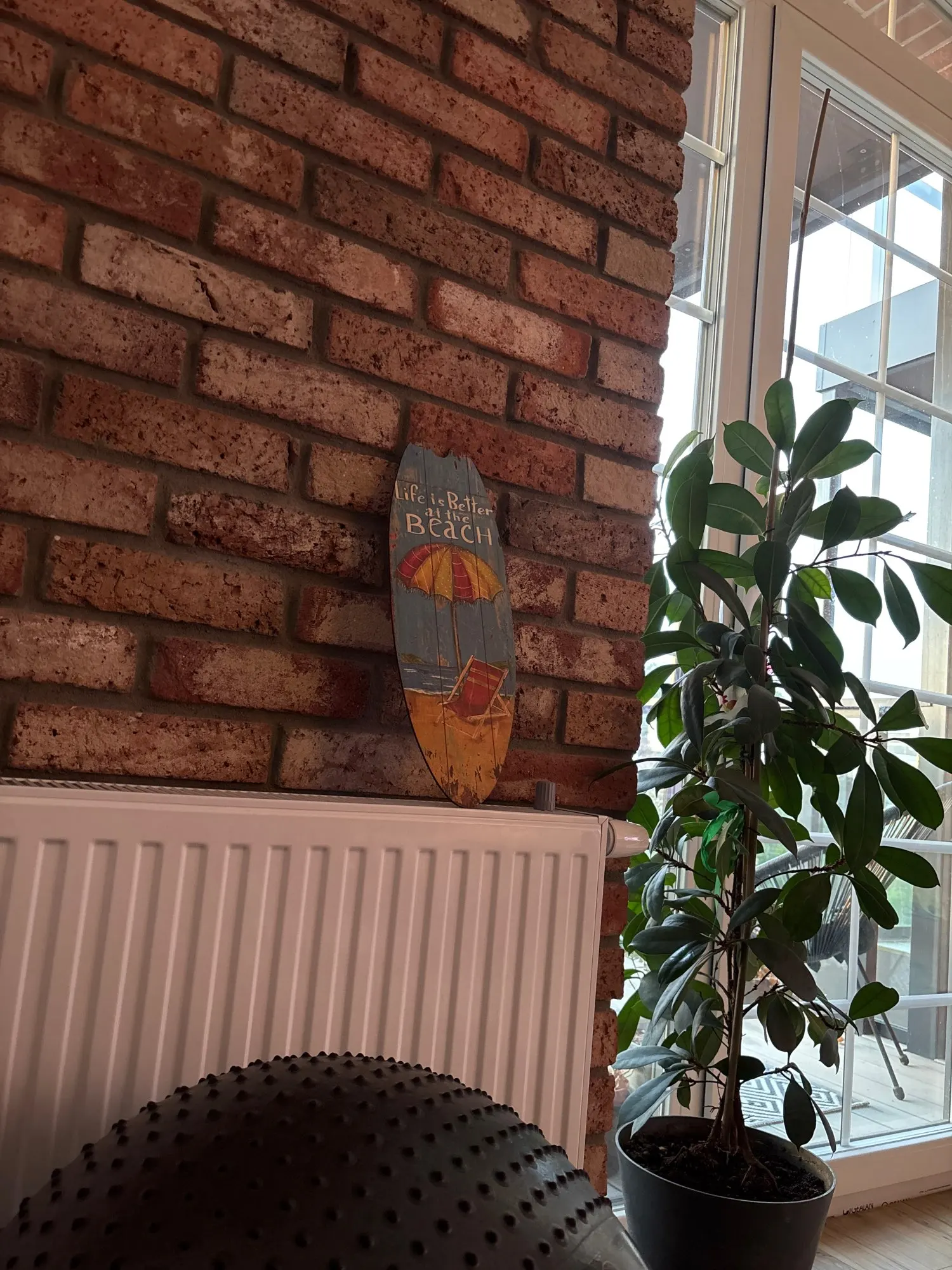Beach Themed Vintage Wooden Surfboard Sign photo review