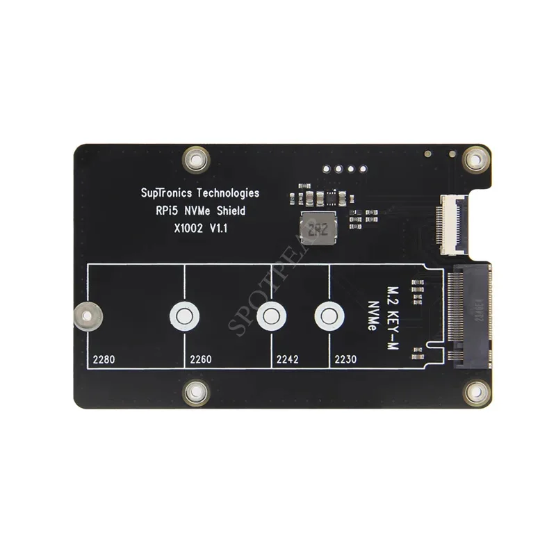   5 PCIe to M.2 NVMe SSD  , HAT Pi5 2280, X1002