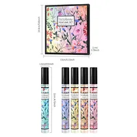 Coffret de 5 sprays parfumés pour cheveux et corps, parfum floral riche, 10 ml, senteur longue durée, cadeau pour femme, coffret cadeau pour les fêtes, magnifique 5