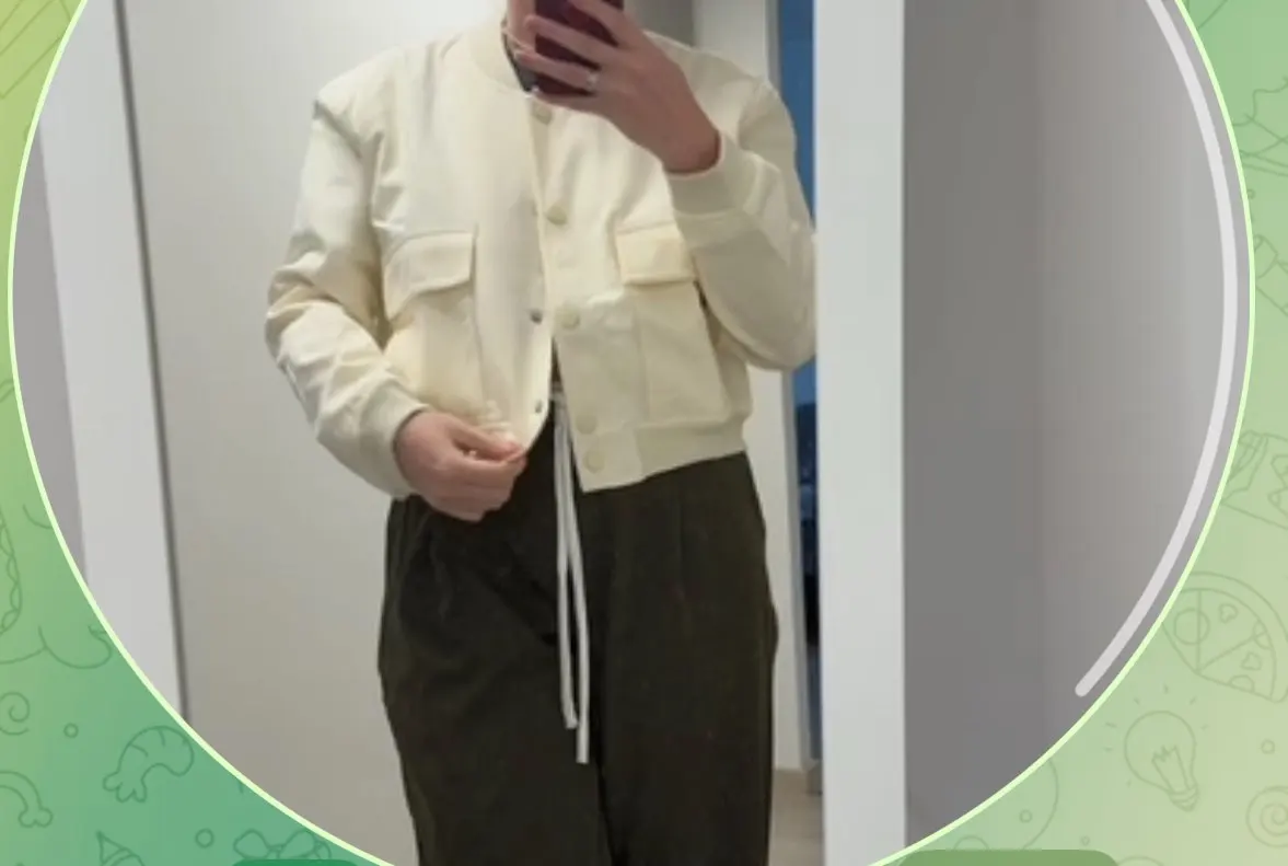 MUJER 2025 Woman Bomber Jacket White Autumn Winter Button Cropped Jackets for Women Fashion Long Sleeve Women Coats Outerwears photo review