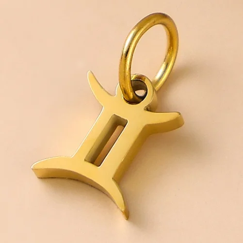 Stainless Steel Zodiac Star Pendant Necklace Accessory