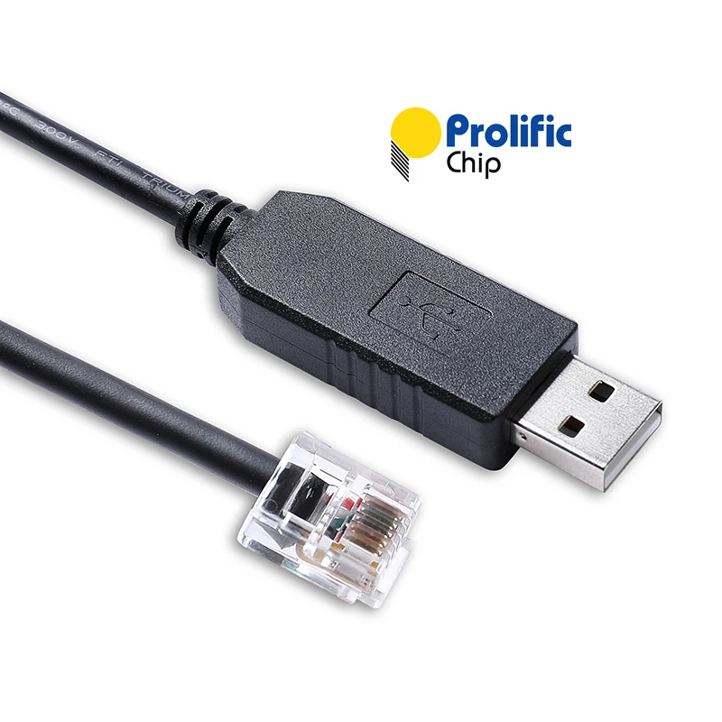 Hirschmann Yönetimli Anahtar V.24 Yönetim Yapılandırma Kablosu Prolific USB RS232 Seriden RJ11'e İletişim Kablosu