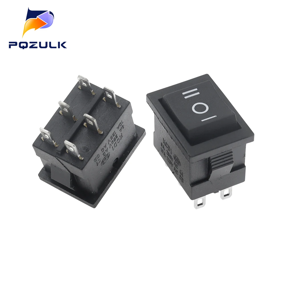 MKBKLLJY 3 STK Wippschalter KCD4 DPST 35A 12V 24V DC/30A 250V AC/35A 125V AC 4 Pins 2 Positionen EIN/AUS Rot Unbeleuchtet Snap-In-Hochstromschalter für Boote 12 PCS Anschlusskabelummantelung