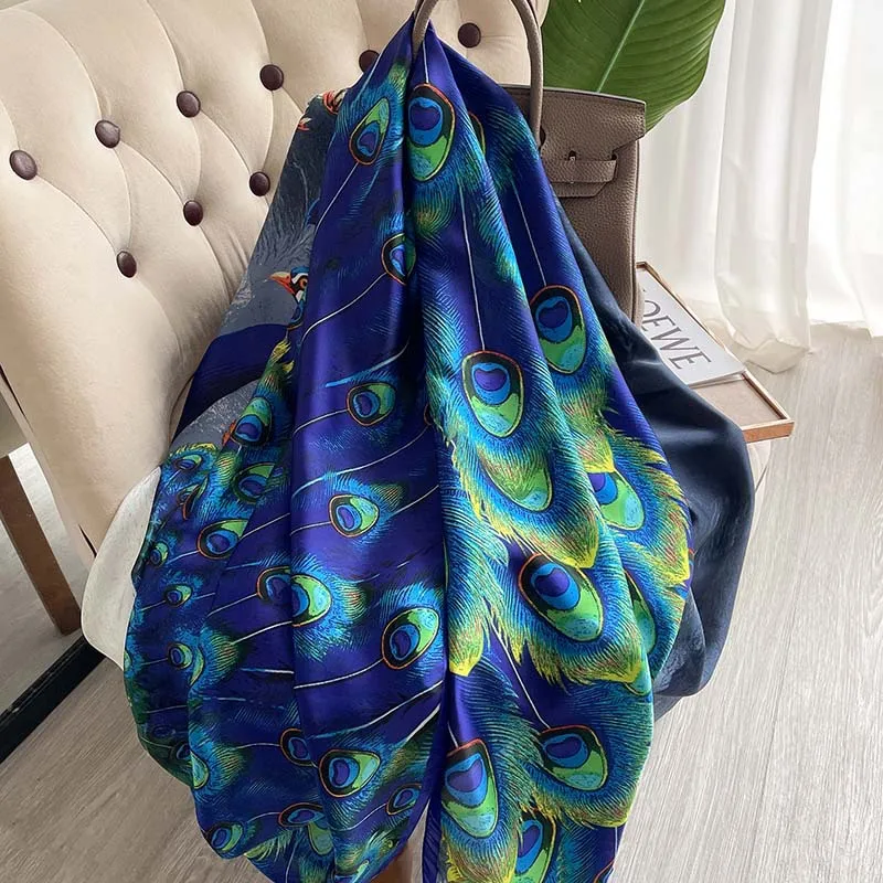 

New Luxury Brand Silk Scarf Women Simple Letter Print Shawls and Wraps Fashion Lady Long Large Pashmina Sunscreen Scarfs Hijab