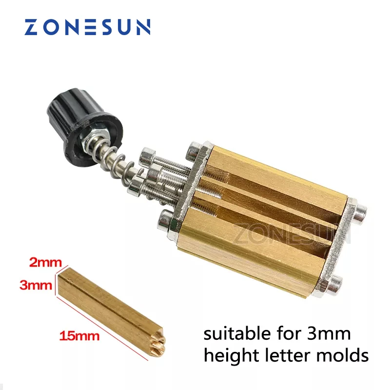 

ZONESUN Mould holder of ribbon printer LT-50D coding device heat head of stamping printer heat block of printer letter die cave