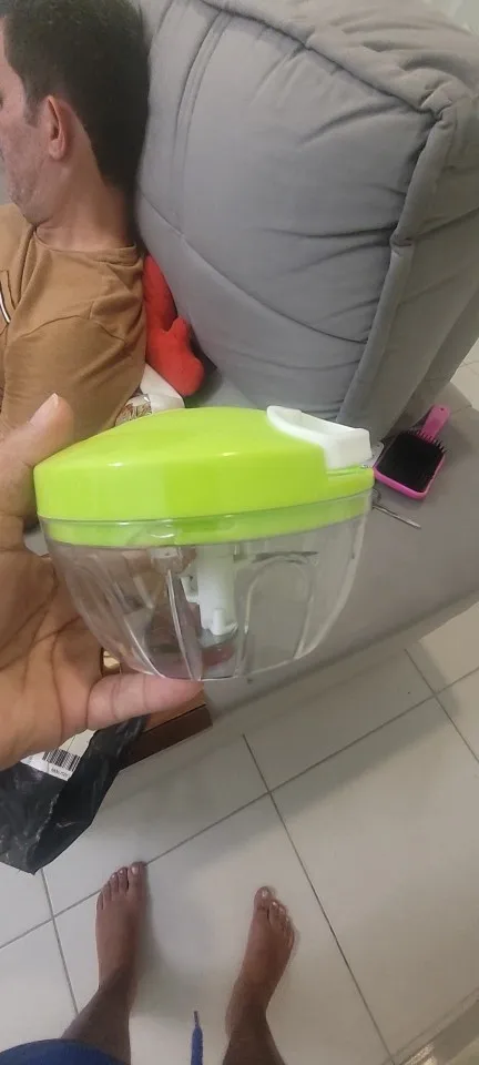 Processador Manual Triturador de Alimentos 3 Laminas 500 ml - Neverdie photo review